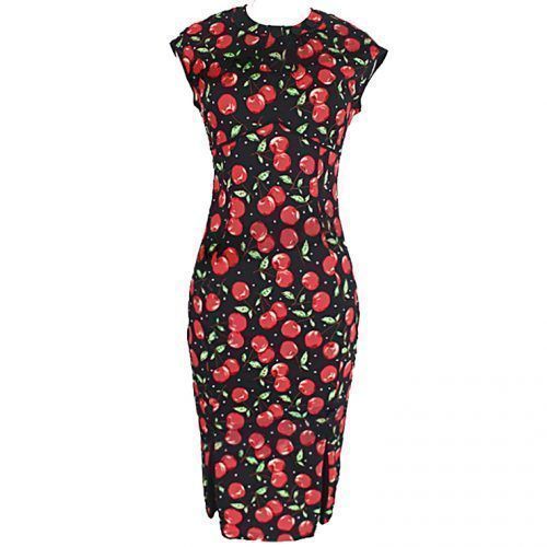 Vestido vintage negro con cerezas Vestido vintage negro con cerezas