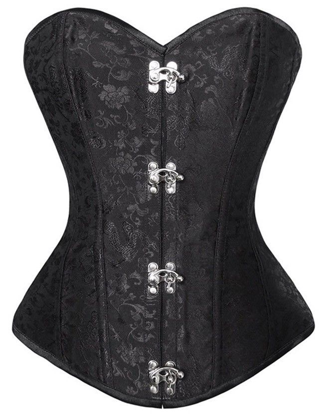 Corset steampunk brocado negro